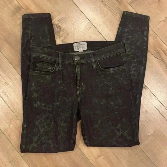 Current/Elliott Stiletto Highland Leopard Jeans Sz 25 - Picture 6 of 9